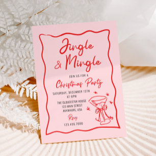 Fröhliche Weihnachtsfeier mit Jingle und Mingle Einladung