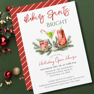 Fröhliche Weihnachtsfeier Open House Einladung