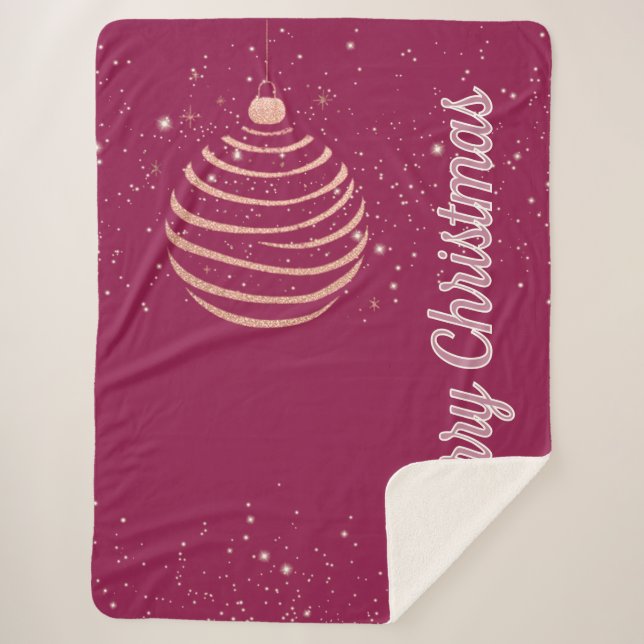 Fröhliche Weihnachtsfeier Sherpadecke (Vorderseite)