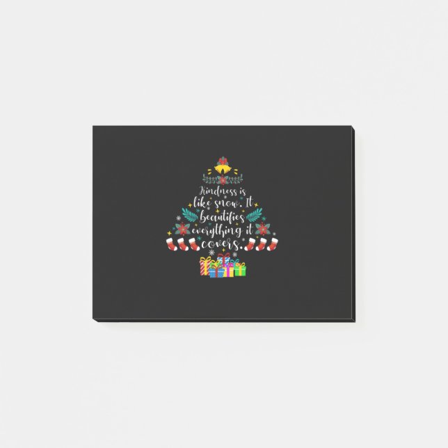 Fröhliche Weihnachtsfreundlichkeit ist wie Schnee. Post-it Klebezettel (Vorderseite)