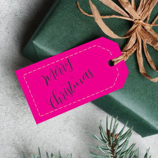 Fröhliche Weihnachtsgeschenke mit individuellem Na Geschenkanhänger