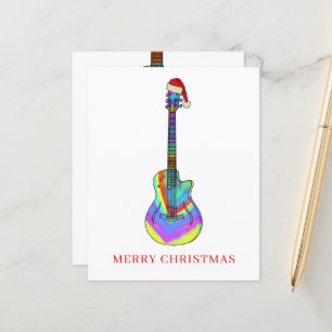 Fröhliche Weihnachtsgitarre bunt Budget