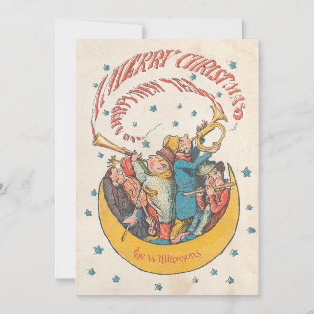 Fröhliche Weihnachtsgrüße Weihnachtskarte Feiertagskarte (Vorderseite)