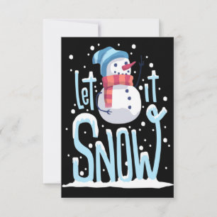 Fröhliche Weihnachtskarte für den Schneemann Dankeskarte