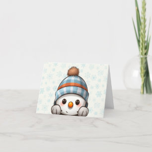 Fröhliche Weihnachtskarte für den Schneemann Feiertagskarte