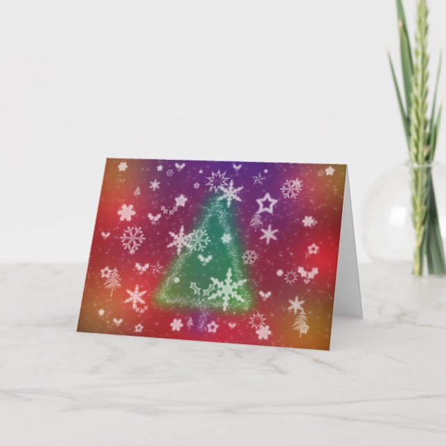 Fröhliche Weihnachtskarte Karte (Vorderseite)