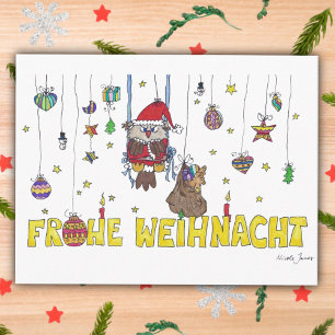Fröhliche Weihnachtskarte von Nicole Janes Postkarte