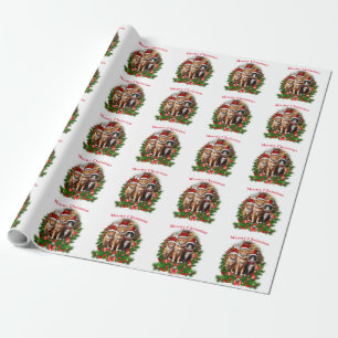 Fröhliche Weihnachtskatzen Geschenkpapier