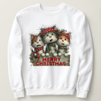 Fröhliche Weihnachtskatzen Sweatshirt