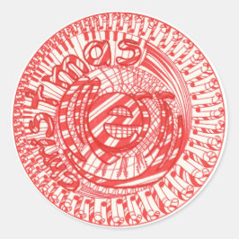 Fröhliche Weihnachtskugel Bonbons Musik Aufkleber