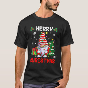 Fröhliche Weihnachtslicht-Gnome-Weihnachts-Pyjamas T-Shirt