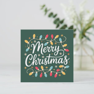 Fröhliche Weihnachtslichter Lustiges Xmas-Fest Feiertagskarte