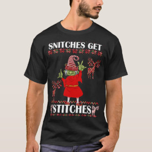 Fröhliche Weihnachtslieder erhalten Stitches Elf U T-Shirt