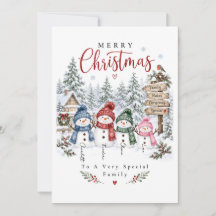Fröhliche Weihnachtsmann-Familien-Weihnachtskarte