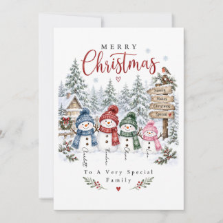 Fröhliche Weihnachtsmann-Familien-Weihnachtskarte Feiertagskarte