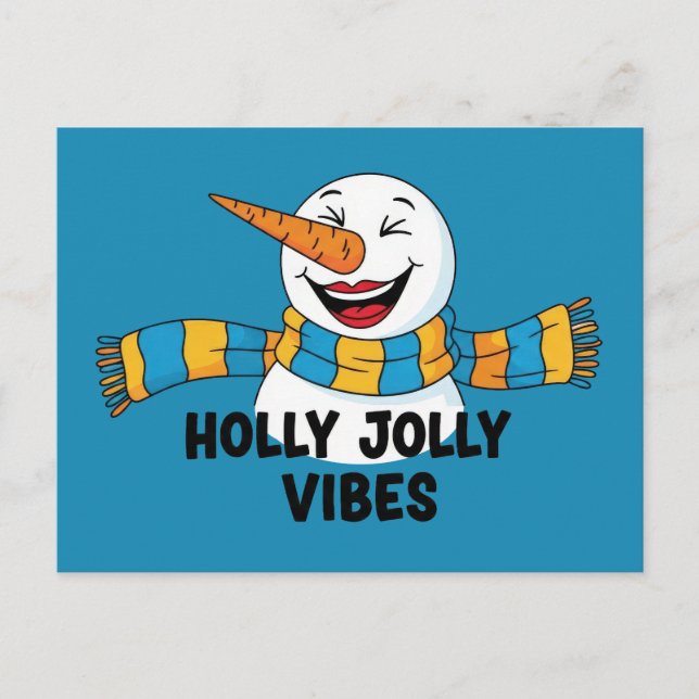 Fröhliche Weihnachtsmann-Vibes Postkarte (Vorderseite)