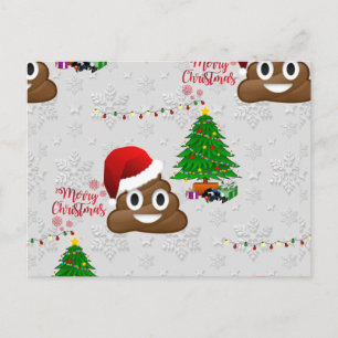 fröhliche Weihnachtspoo emoji Feiertagspostkarte