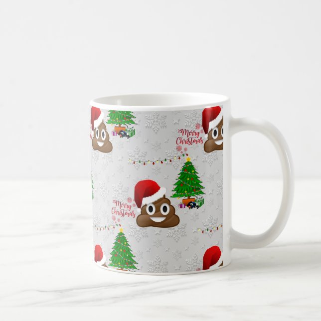 fröhliche Weihnachtspoo emoji Kaffeetasse (Rechts)