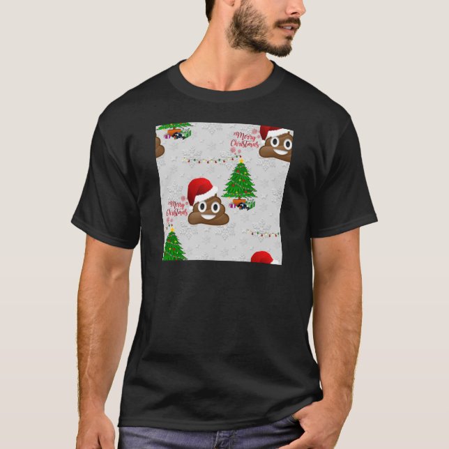 fröhliche Weihnachtspoo emoji T-Shirt (Vorderseite)