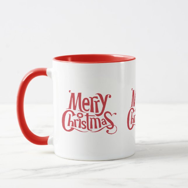 Fröhliche Weihnachtsstimmung Tasse (Links)