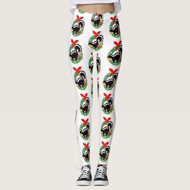 fröhliche Weihnachtssunkene Leggings (Vorderseite)