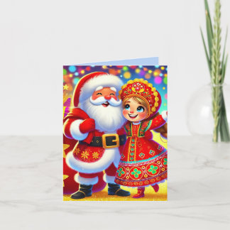 Fröhliche Weihnachtsszene mit Santa