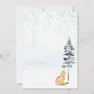 Fröhliche Weihnachtswünsche Blank Fuchs Mitteilungskarte