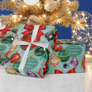 Fröhliche Weihnachtswünsche Geschenkpapier