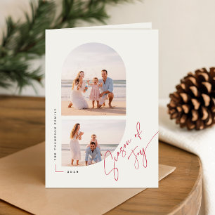 Fröhliche Weihnachtszeit Elegante Schrift Familien Feiertagskarte