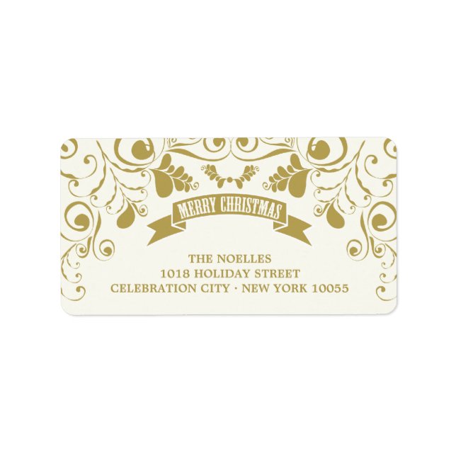 Fröhliche Weihnachtszeit Jugendstil Floral Feierta (Vorne)