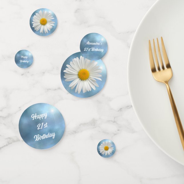 fröhliche Weiße Daisy Konfetti (Gruppe)