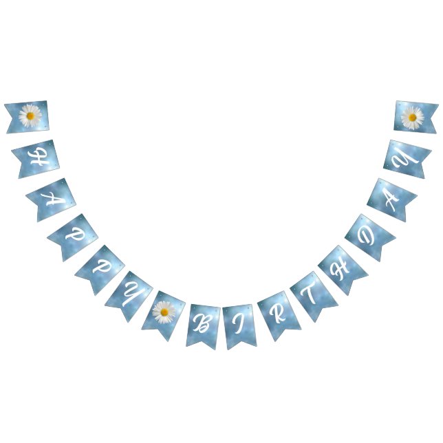 fröhliche Weiße Daisy Wimpelkette (Alle)