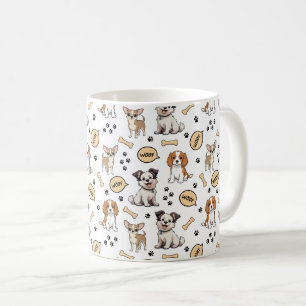 Fröhliche Welpenparade Kaffeetasse