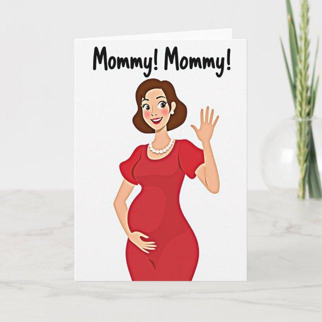 Fröhliche werdende Mamma Karte (Vorderseite)
