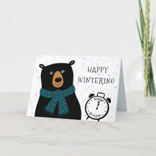 Fröhliche Winter-Bär Alternativ-Feiertags-Grußkart Feiertagskarte