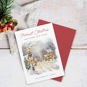 Fröhliche Winter Szene Fröhliche Weihnachten