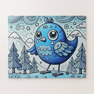Fröhliche Winter Szene Puzzle