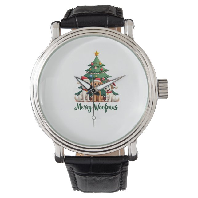 Fröhliche Woofmas (2) Armbanduhr (Vorderseite)