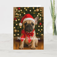 Fröhliche Woofmas Französische Bulldogge Weihnacht