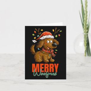 Fröhliche Woofmas Hunde Süße Weihnachtslichter Wel Karte