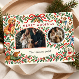 Fröhliche Woofmas Hundefest 2 Foto Feiertagskarte