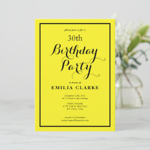 Fröhliche Yellow Birthday Celebration Einladung