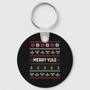 Fröhliche Yule Hässliche Weihnachten Winterfeier H Schlüsselanhänger