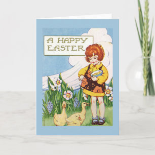 "Fröhlichen Ostern" Vintag Feiertagskarte