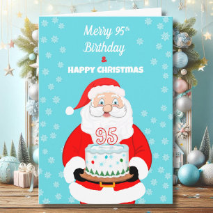 Fröhlichen Weihnachten zum 95. Geburtstag, Weihnac Karte
