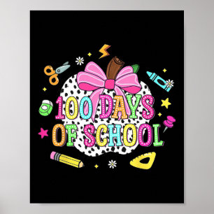 Fröhlicher 100. Schultag Äpfel Bogen 100 Tage Schü Poster