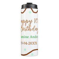 Fröhlicher 10. Geburtstag grüne pastellfarbene bra