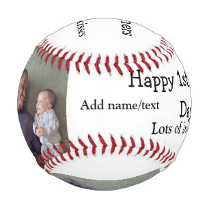 fröhlicher 1. Vatertag hinzufügen Name Liebe kisse Baseball