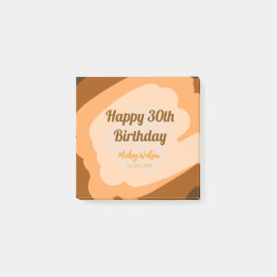 Fröhlicher 30. Geburtstag rustikale hölzerne Hallo Post-it Klebezettel