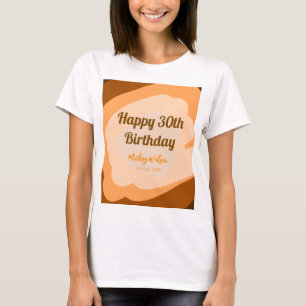 Fröhlicher 30. Geburtstag rustikale hölzerne Hallo T-Shirt